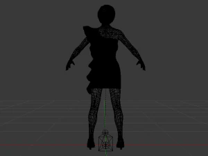 Woman in a Dress 014 3D Model
