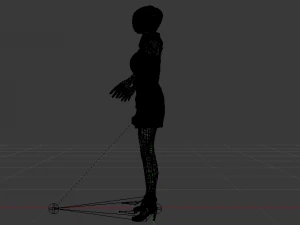 Woman in a Dress 014 3D Model