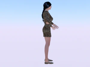 Woman in a Dress 015 3D Model