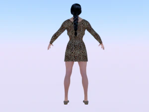 Woman in a Dress 015 3D Model