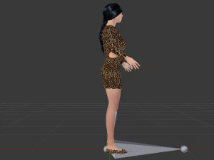 Woman in a Dress 015 3D Model