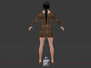 Woman in a Dress 015 3D Model