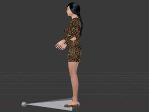 Woman in a Dress 015 3D Model