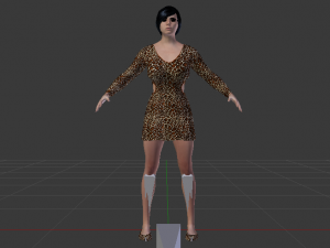 Woman in a Dress 015 3D 모델