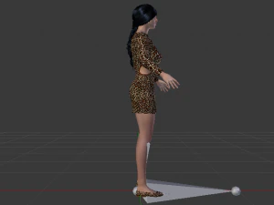 Woman in a Dress 015 3D Model