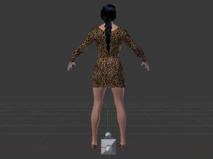 Woman in a Dress 015 3D Model