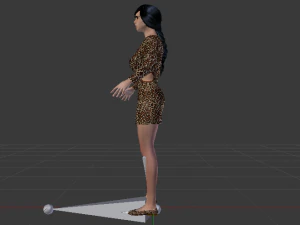 Woman in a Dress 015 3D Model