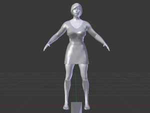 Woman in a Dress 015 3D Model