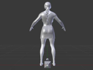 Woman in a Dress 015 3D Model