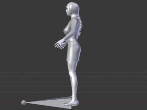 Woman in a Dress 015 3D Model