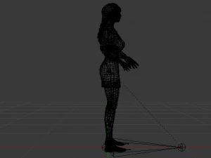 Woman in a Dress 015 3D Model