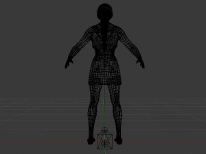 Woman in a Dress 015 3D Model