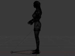 Woman in a Dress 015 3D Model