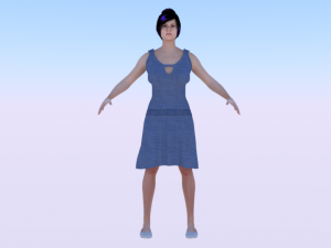 Woman in a Dress 017 Modelo 3D