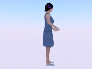 Woman in a Dress 017 3D Модель