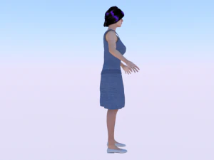 Woman in a Dress 017 3D Model