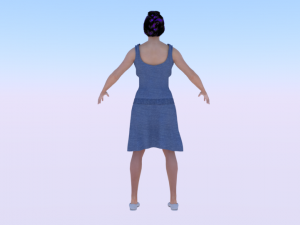 Woman in a Dress 017 3D Модель