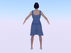 Woman in a Dress 017 3D Model