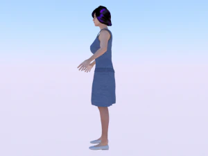 Woman in a Dress 017 3D Model