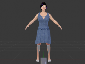 Woman in a Dress 017 3D Модель