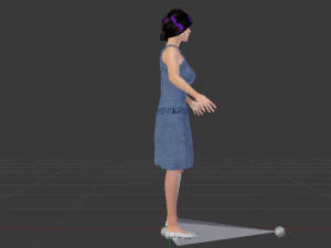 Woman in a Dress 017 3D Model