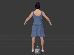 Woman in a Dress 017 3D Model