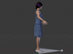 Woman in a Dress 017 3D Модель