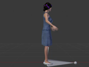 Woman in a Dress 017 3D Model