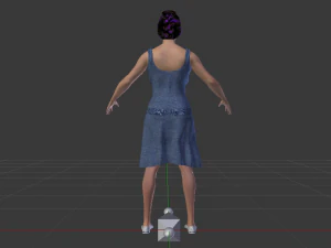 Woman in a Dress 017 3D Model