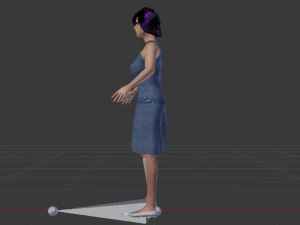 Woman in a Dress 017 3D Model