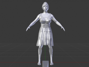 Woman in a Dress 017 3D Модель