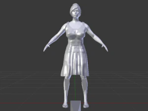 Woman in a Dress 017 3D Model