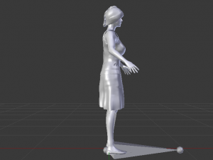 Woman in a Dress 017 3D Модель