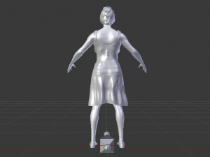 Woman in a Dress 017 3D Модель