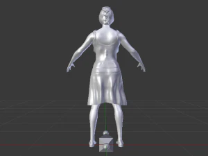 Woman in a Dress 017 3D Model