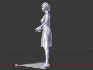 Woman in a Dress 017 3D Модель