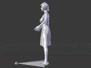 Woman in a Dress 017 3D Model
