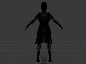 Woman in a Dress 017 3D Модель