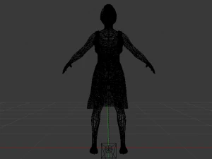 Woman in a Dress 017 3D Model