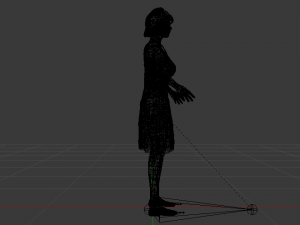 Woman in a Dress 017 3D Модель