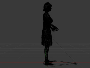 Woman in a Dress 017 3D Model