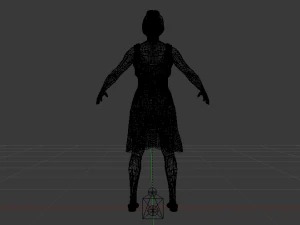 Woman in a Dress 017 3D Model