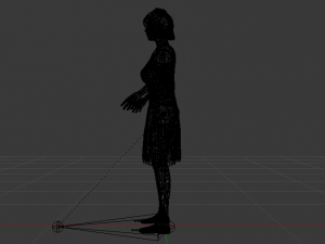 Woman in a Dress 017 3D Модель