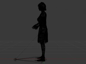Woman in a Dress 017 3D Model