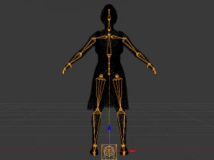 Woman in a Dress 017 3D Model