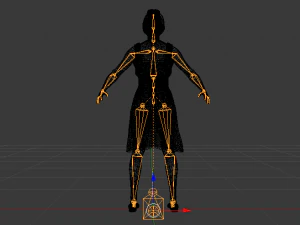 Woman in a Dress 017 3D Model