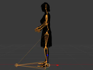 Woman in a Dress 017 3D Model