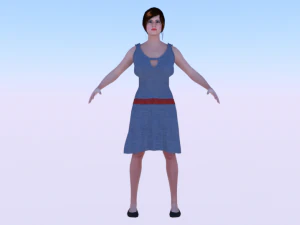Donna in abito 018 Modello 3D