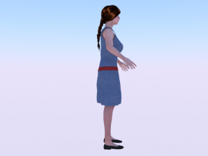 Woman in a Dress 018 3D Модель