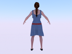 Woman in a Dress 018 3D Модель